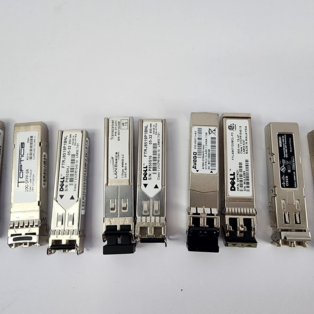 Lot of 18 various SFP fiber transciever modules - Picture 3 of 5